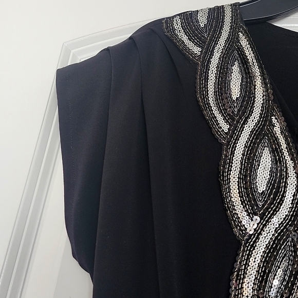 Veronica M long black Maxidress with sequins small - Picture 5 of 10